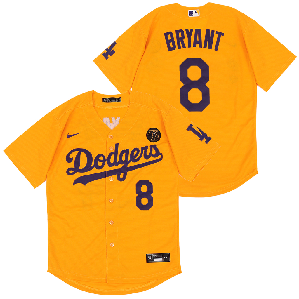 2020 Men Los Angeles Dodgers #8 Bryant yellow Nike Game MLB Jerseys->memphis grizzlies->NBA Jersey